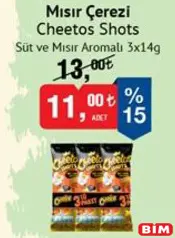 CHEETOS SHOTS MISIR ÇEREZİ 3X14 G